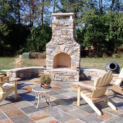 This Outdoor Fireplace from the Williams House by Family Leisure brings life to your outdoor living area. Made from custom stone and engineered to the highest quality standards,they are truly one of a kind. Rustic Outdoor Fireplaces, Outdoor Stone Fireplaces, Outside Fireplace, Outdoor Fireplace Designs, Outdoor Fireplace Patio, Patio Fireplace, Stone Patio, Outdoor Stone, Backyard Fireplace