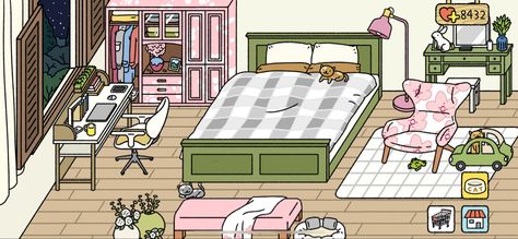 Adorable Home Game, White And Brown Bedroom, Adorable Home Game Design Ideas, Home Bedroom Design, Adorable Home, Pink Games, Adorable Homes Game, House Games, Bedroom Games