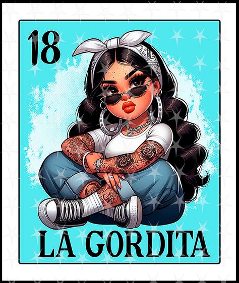 Loteria Canvas Painting, Selena Loteria Cards, Loteria Cards Free, Latina Clipart, Loteria Card Tumbler, Latino Art, Loteria Cards, Mexican Culture Art, Cholo Art