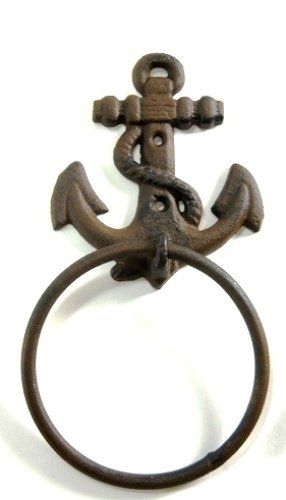 Towel Rack Anchor Ocean Themed Bathroom Decor, Pirate Bathroom, Themed Bathroom Decor, Ocean Themed Bathroom, Toallero Ideas, Loft Cabin, Kids Bathroom Ideas, Anchor Rope, Nautical Bedroom