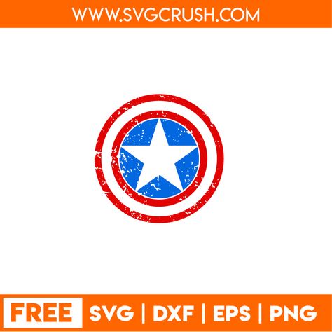 Captain America Svg, Cricut Hacks, Free Svg Files For Cricut, Cricut Design Studio, Projets Cricut, Captain America Shield, Cricut Projects Beginner, Circuit Projects, Diy Cricut