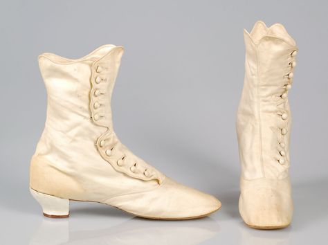 Historical Shoes, 1870s Fashion, Costume Collection, Walking Boots, Historical Clothing, Historical Fashion, Fashion History, Metropolitan Museum Of Art, Metropolitan Museum