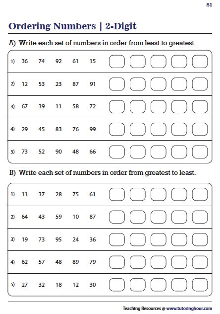 Increasing Order Worksheets, Arrange Numbers From Least To Greatest, Adding 2 Digit Numbers, Comparing And Ordering Numbers, Holiday Math Worksheets, Math Practice Worksheets, First Grade Math Worksheets, Numbers Worksheets, Math Charts