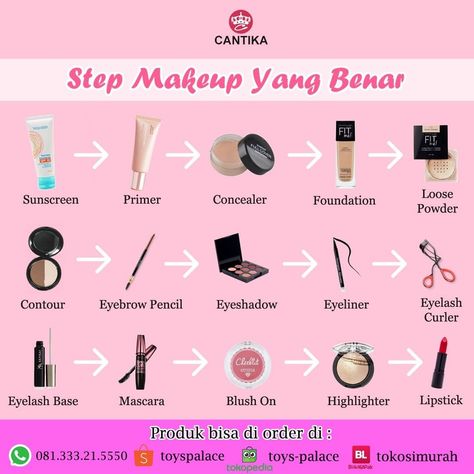 Makeup Tips Step By Step, Makeup Names, Cushion Makeup, Makeup Brush Uses, Makeup Tutorial Foundation, Makeup Order, Learn Makeup, Simple Makeup Tips, Makeup Face Charts