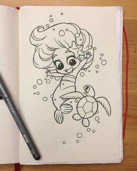 A Pencil, A Drawing, Mermaid, Pencil, Instagram