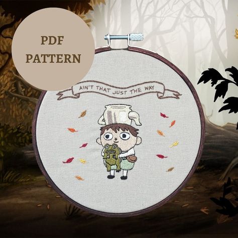 Over The Garden Wall Embroidery, Wall Embroidery, Color Me Mine, Clay Stuff, Over The Garden Wall, Embroidery Ideas, Hand Embroidery Patterns, Embroidery Inspiration, Hallows Eve