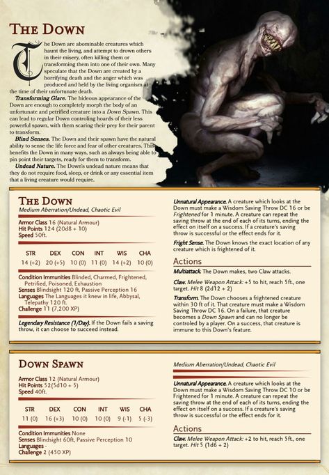 Dnd Cave Monsters, Dnd Stat Blocks, Pathfinder Homebrew, Dnd Subclasses, Stat Block, Homebrew Monsters, Dnd Things, Dnd Monster, Dungeons And Dragons Races