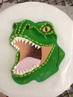 2d t rex fondant cake topper Dinosaur Cakes, T Rex Cake, Horse Tattoos, Dino Cake, Dinosaur Birthday Cakes, Fondant Cake Topper, Dinosaur Cake, Dino Birthday, Dino Party