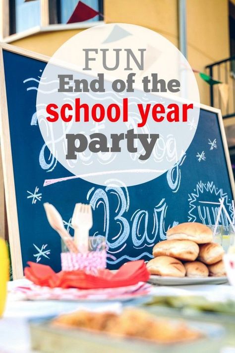 How to Throw a Last Day of School Party #kids #partyplanning #parties #kidsactivities Donut End Of School Party, Moving Up To Middle School Party, Last Day Of School Party Ideas Preschool, Last Day Of School Party Food, Last Day Of School Lunch Ideas, Last Day Of School Dinner Ideas, End Of Year Class Party Food, End Of School Party Food, End Of School Year Party At Home