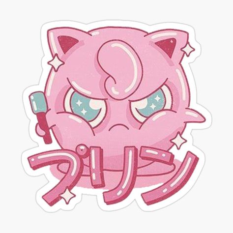 Pokemon Jigglypuff, Pokemon Poster, Pokemon Stickers, Pokemon Tattoo, Japon Illustration, Cute Pokemon, Kawaii Art, Pokemon Art, Cartoon Characters