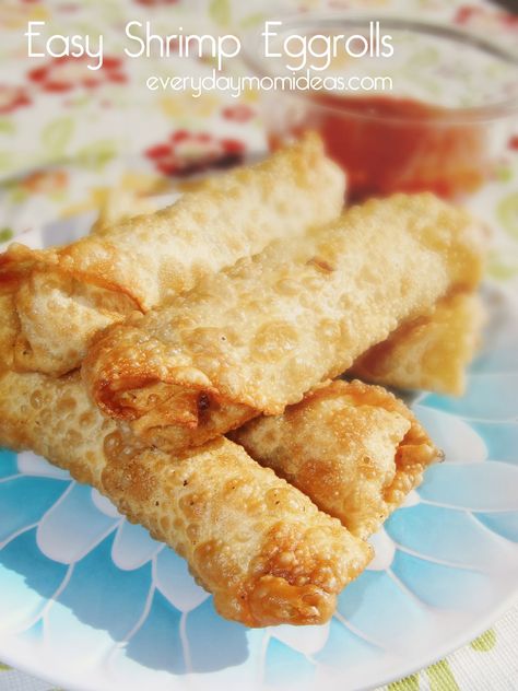 Eggrolls Recipe, Salad Bag, Shrimp Egg Rolls, Homemade Egg Rolls, Coleslaw Salad, Cooked Shrimp, Chicken Spring Rolls, Crispy Shrimp, Egg Roll Recipes