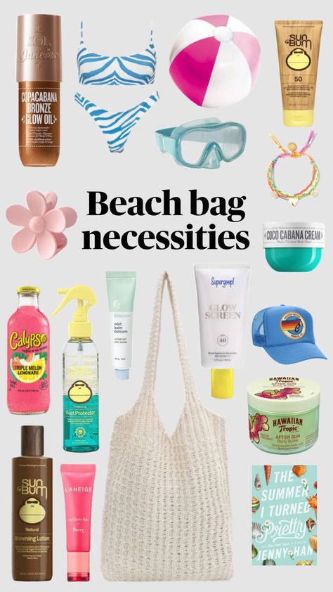 Airport Board, Beach Bag Aesthetic, Melon Lemonade, Summer Bag Essentials, Bag Supplies, Beach Bag Essentials, Summer Necessities, Pool Essentials, Aesthetic Era