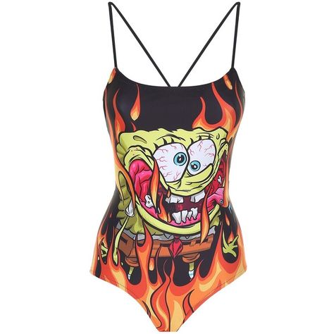 Moschino Spongebob Lycra Swimsuit ($195) ❤ liked on Polyvore featuring swimwear, one-piece swimsuits, nero, swim suits, spandex swimwear, spandex swimsuits, tie back one piece swimsuit and one piece swimsuit Criss Cross Bathing Suit, American Swimsuit, Criss Cross Swimsuit, Swimsuits Black, Bow Swimsuit, Strappy Swimsuit, Strappy Bathing Suit, Bodysuit Black, Swimming Costume