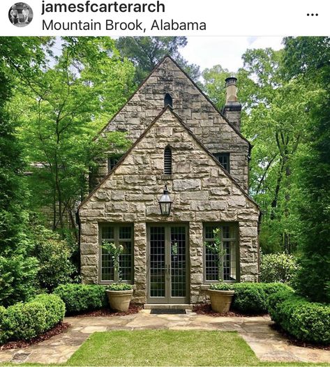 Mountain Brook Alabama, James Carter, House Tree, Plant House, Stone Cottages, Outdoor Remodel, Traditional Interior Design, Cottage Cabin, Tudor House