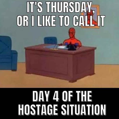 spiderman happy thursday meme Thursday Memes Hilarious, Funny Thursday Memes Hilarious, Thirsty Thursday Humor Dirty, Thursday Humor Funny Hilarious, Thursday Funny, Thursday Meme, Funny Coworker Memes, Good Morning Meme, Happy Thursday Images