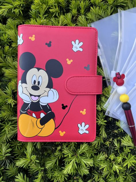 Office Desk Storage, Cash Budget Envelopes, Mickey Mouse Design, Disney Souvenirs, Money Saving Techniques, Mouse Crafts, Binder Cover, Budget Envelopes, Mickey Mouse Art