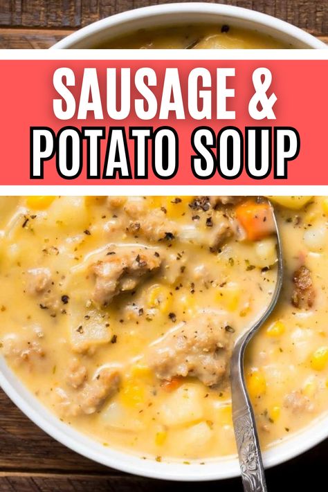 Instant Pot Potato Sausage Soup, Spicy Sausage Potato Soup, Instant Pot Sausage Soup, Sausage Soup Crockpot, Potato Sausage Soup, Gluten Free Potato Soup, Easy Winter Soups, Sausage And Potato Soup, Instant Pot Potato Soup