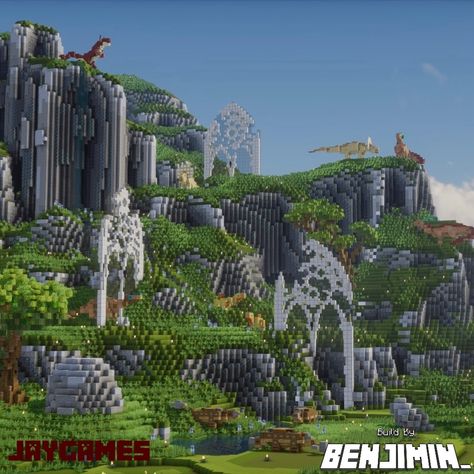 Ancient ruins and Dinosaurs landscape in Minecraft 🦖🦕 With @jaydrawsoninsta Jay and I have built this beautiful landscape filled with happy dinosaurs together! 🫶 The trees are built with a little bit (a lot) of help from @tomonmars_mc , thank you! 🙌 Show some love and support if you like what you see <3 _____________________________________ 🪷FOLLOW me @Official_Benjimin and Jay @jaydrawsoninsta for more! 🌱COMMENT to tell me what you think! 🌿LIKE and SAVE to show me your support! ______... Ruins Minecraft Ideas, Ancient Minecraft Builds, Ruins Minecraft, Minecraft Dinosaur, Minecraft Spawn, Minecraft Farm, Minecraft Plans, Minecraft Inspo, Minecraft Builds