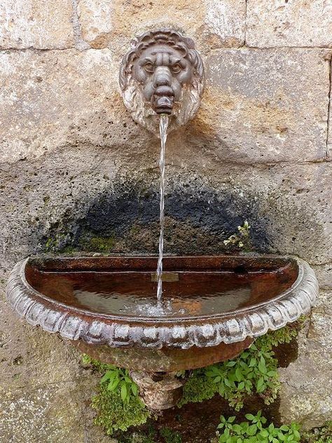 Beauty Of The World, Under The Tuscan Sun, Wall Fountain, Water Features In The Garden, Garden Fountains, Tuscany Italy, Water Fountain, Water Garden, Enjoy It