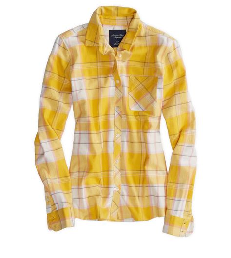 AE Real Soft Epic Flannel Shirt Yellow Flannel Outfit, Yellow Flannel Shirt, Yellow Plaid Shirt, Plaid Shirt Outfits, Yellow Flannel, Flannel Outfits, Looks Country, Ideal Wardrobe, Flannel Tops