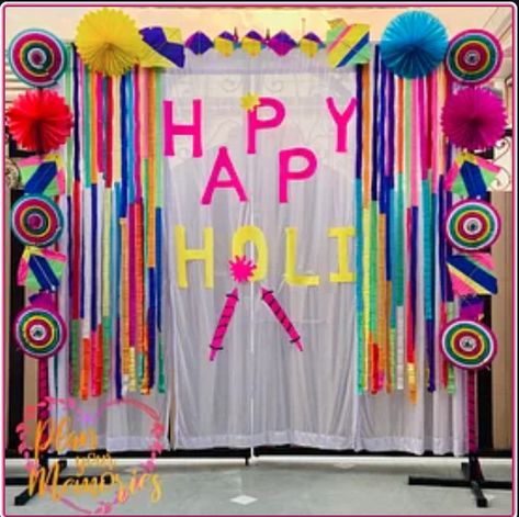 Room Decoration For Birthday, Holi Decor, Holi Decoration, Holi Theme, Mirror Canvas Art, Craft Hacks, Holi Party, Holi Festival Of Colours, Craft Work For Kids