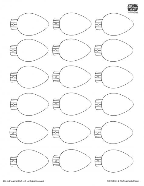 Christmas Light Template Christmas Lights Preschool Craft, Christmas Paper Crafts Printable, Christmas Lights Template Free Printable, Christmas Light Printable, Christmas Light Coloring Page, Christmas Lights Printable, Christmas Light Template Free Printable, Christmas Lights Preschool, Christmas Light Crafts