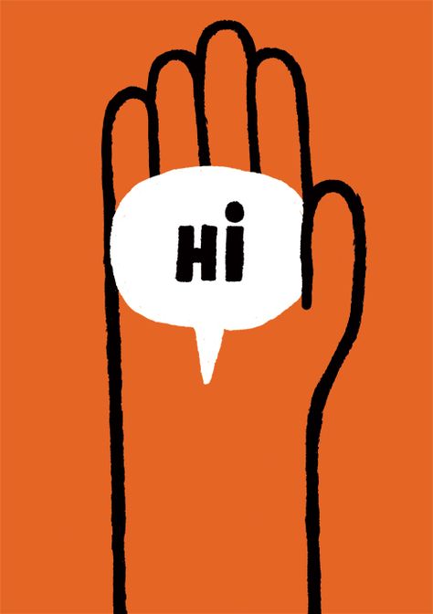 Jean6 Hi Illustration, 손 로고, Jean Jullien, Graphic Design Collection, 카드 디자인, 흑백 그림, Affinity Designer, Art Et Illustration, Design Graphique