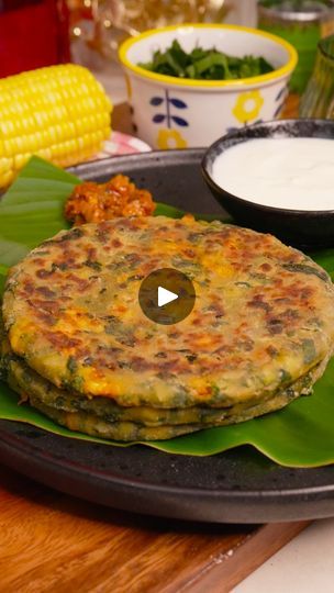 Palak Corn Cheese Paratha | Corn Palak Cheese Paratha  Ingredients : 1 cup Wheat Flour  1/2 tsp Carrom Seeds (Ajwain) Add 1 tsp Cumin Seeds (Jeera) Add Salt as per taste Add 2 tsp... | By Meghna's Food MagicFacebook Cheese Paratha, Palak Paratha, Food Magic, Corn Cheese, Vegetarian Snacks Recipes, Cumin Seeds, Vegetarian Snacks, Snacks Recipes, Indian Dishes