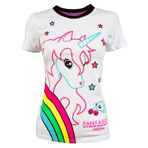 Newbreed Girl Fantasize Unicorn T-Shirt (Large):Amazon:Clothing Unicorn Top, Unicorn Tee, Unicorn Shirt, Unicorn Tshirt, Unicorn Print, Workout Tshirts, Kawaii Fashion, Girls Tshirts, T Shirts For Women