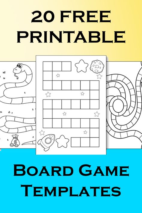 Transform game night with these 20 free printable blank board game templates! 🎲 From classic designs to customizable themes, unleash your creativity and craft the perfect board game for any occasion. Whether you're a teacher, a parent, or a game enthusiast, these templates offer endless possibilities for fun and learning. Get ready to roll the dice and let the games begin! #DIYGames #PrintableTemplates #FamilyFun Home Made Board Games Ideas, Printable Game Boards Templates, Make Your Own Board Game Kids, Boardgame Template Free Printable, Free Board Game Template Printable, Activities For Bored Kids, Printable Board Games Template, Creative Board Game Design, Make Your Own Board Game Ideas