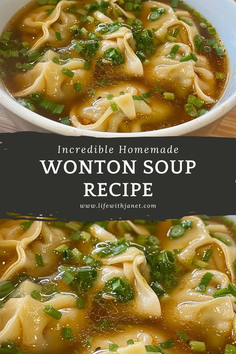 Homemade Wonton Soup Shrimp And Dumplings Soup, Broth For Dumpling Soup, Homemade Pork Wontons, Pork And Shrimp Wonton Soup, Soup And Dumplings Recipe, Soup For Dumplings, Asian Soup With Dumplings, How To Make Chinese Soup, Wonton Dumpling Soup