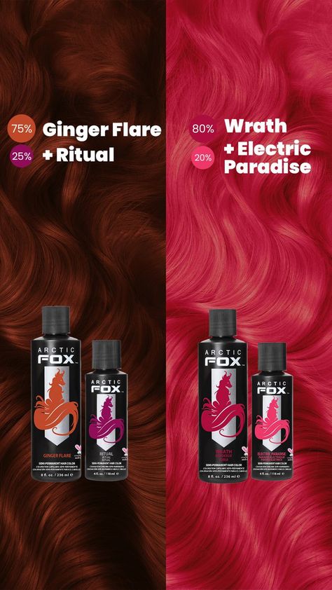 2 mixes just for YOU! #hairdye #haircolor #colormixes Artic Fox Hair, Fox Hair Dye, Arctic Fox Hair Dye, Fox Hair Color, Fantasy Hair Color, Fox Hair, Arctic Fox Hair Color, Colored Hair Tips, Semi Permanent Hair Color