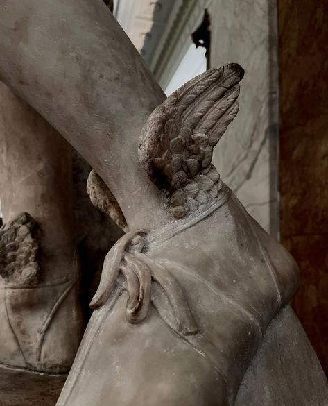 Detail of the sculpture of Hermes, messenger of the gods in National Gallery in London, UK. Greek God sculpture, detail. Greek Hermes, Hermes Mythology Aesthetic, Hermes Painting, Hermes Aesthetic Greek, Working With Hermes God, Hermes God Aesthetics, Hermes Aesthetic, Hermes Aesthetic Greek Mythology, Greek God Hermes