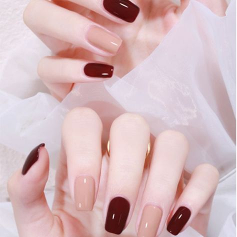 Nail Paint Shades, Red Gel Nails, Beauty Hacks Nails, Amazing Nails, Nails Now, Simple Gel Nails, Grunge Nails, Modern Nails, Casual Nails