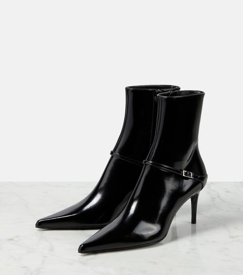 Saint Laurent Boots, The Hacker, Pointed Boots, Shoe Wardrobe, Classy Shoes, Pointed Toe Boots, Formal Shoes For Men, Brown Ankle Boots, Black Leather Heels