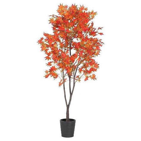 The Faux 6 ft. Maple tree  from Cambridge home is a great low maintenance  way to decorate your home with the look of a live plant . Hybrid Tea Roses Care, Fall Yellow, Frosted Christmas Tree, Decorative Plants, Colorado Denver, Colorful Tree, Flower Garden Design, Low Maintenance Landscaping, Hybrid Tea Roses