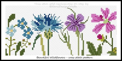 Wildflower Pattern, Stitch Diy, Flower Cross Stitch, Digital Computer, Home Decoration Diy, Baby Cross Stitch Patterns, Flower Cross, Cross Stitch Finishing, Cross Stitch Patterns Flowers