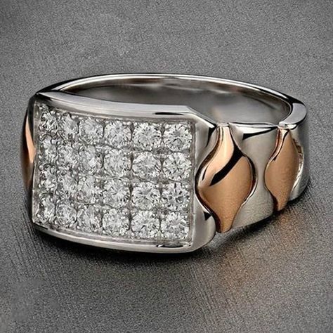 Diamond Rings For Men Unique, Gents Diamond Ring, Gents Rings, Gents Ring, Synthetic Diamond, Men Rings, Mens Rings, Color Trends Fashion, Guy Stuff