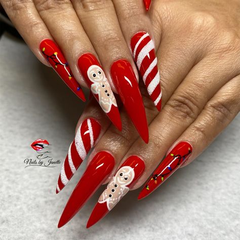 Pointy Christmas Nails, Christmas Nails Stiletto, Hand Dance, Art Inspiration Creative, Creative Tattoo Ideas, Nail Appointment, Creative Tattoo, Fierce Animals, Pointy Nails