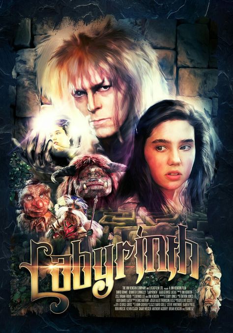 LABYRINTH Labyrinth Movie Poster, Labyrinth Poster, David Bowie Labyrinth, Labyrinth Art, Bowie Labyrinth, Labyrinth 1986, Labyrinth Movie, Goblin King, The Labyrinth