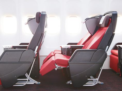 Premium Economy Seats Worth the Upgrade - Condé Nast Traveler                                                                                                                                                                                 More Premium Economy Seats, Plane Photoshoot, Public Transportation Design, Plane Interior, Seats Design, Bus Seat, Premium Economy, Economy Seats, Airplane Seats