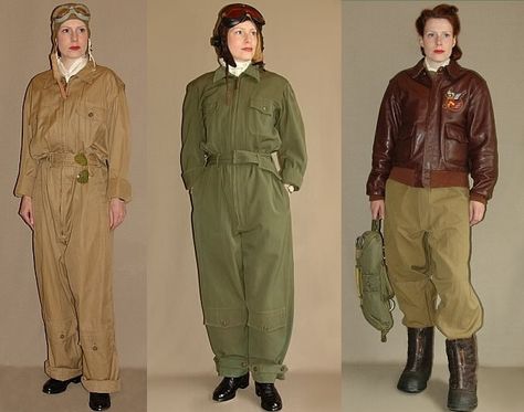 WASP Flight Suits (blitzkriegbaby.de) Ww2 Women, Wwii Women, Female Pilots, Flight Suits, Pilot Uniform, Military Blazer, Navy Uniforms, Female Pilot, Flight Suit