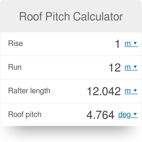 Roof Pitch Calculator - Omni Roof Pitch Calculator, Roof Slope, Flat Roof Systems, Shed Design Plans, Calculator Design, Roof Sealant, Skillion Roof, Roof Pitch, Roof Insulation