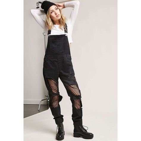 Goth Overalls Outfit, Punk Office, Black Overalls Outfit, 90s Fashion Overalls, Overalls Outfits, Overalls Jumpsuit, 90s Fashion Women, Overalls Fashion, Overalls Outfit