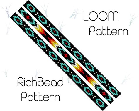 Seed Bead Bracelet Patterns, Beaded Hat Bands, Native Beading Patterns, Stitch Jewelry, Bead Loom Designs, Loom Bracelet Patterns, Loom Bracelet, Beading Patterns Free, Bead Embroidery Patterns