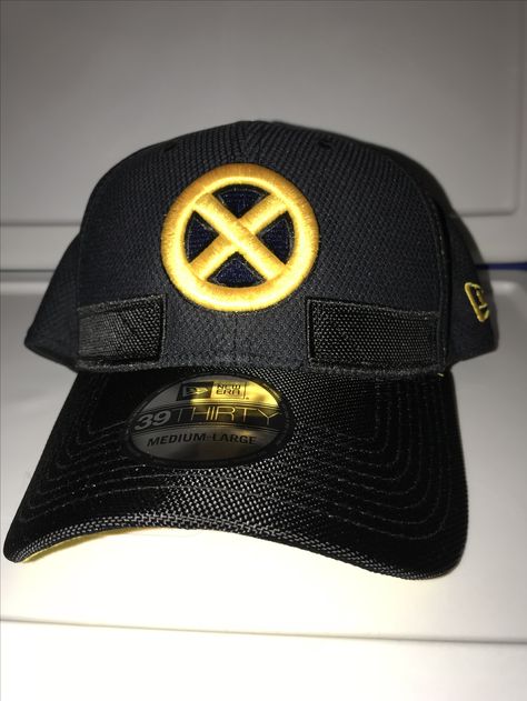 New era Marvel X-Men armor with X-Men symbol on front and back 39THIRTY Team-colored Baseball Cap For Streetwear, Gold One Size Snapback Baseball Cap, Black Punk Style Snapback Baseball Cap, Marvel Hats, Chris Evans Baseball Cap, Marvel Fashion, Marvel X, Xmen, X Men