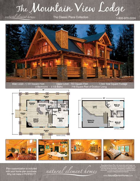 Lodge Style House Plans, Lodge House Plans, Log Cabin House Plans, Log Home Flooring, Log Cabin House, Log Cabin Floor Plans, Lodge House, Log Home Floor Plans, Log Home Plans