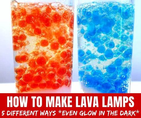 How to Make a Lava Lamp (5 DIY Options, Even Without Alka Seltzer!) - Parent Vault: Educational Resources, Lesson Plans & Virtual Classes Diy Lava Lamp With Alka Seltzer, How To Make Lava Lamps Diy, Diy Lava Lamp Without Alka Seltzer, Alka Seltzer Experiment Kids, Lava Lamp Without Alka Seltzer, Lamp Homemade, Lava Lamp For Kids, Diy Lava Lamp, How To Make Lava