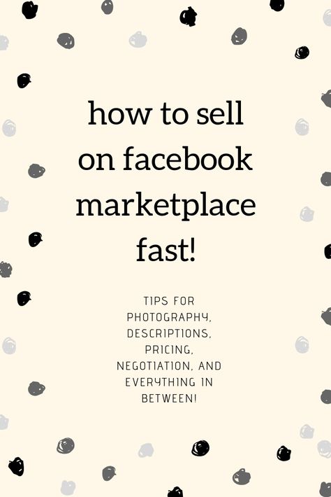 How to Sell on Facebook Marketplace Fast - Secrets of Becoming a Successful Facebook Marketplace Seller. Here's the system I use to sell almost everything I list on Facebook Marketplace in under 24 hours. Learn how to photograph, price, and negotiate items for sale on Facebook Marketplace like a pro. These are all the Facebook Marketplace seller tips you'll ever need! #FacebookMarketplace [ad] #Facebook #FBMarketplace How To Sell Items On Facebook Marketplace, Tips For Selling On Facebook Marketplace, Selling On Pinterest How To, Selling On Marketplace, Facebook Marketplace Tips, Selling On Facebook Marketplace, How To Sell On Facebook Marketplace, Financial Resolutions, Selling On Facebook