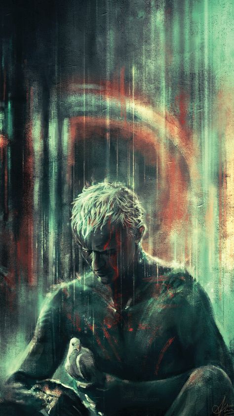 Time To Die Textless (1080x1920) Blade Runner Art, Rutger Hauer, Arte Cyberpunk, Science Fiction Art, Film Art, Ex Machina, Cyberpunk Art, Blade Runner, Rembrandt